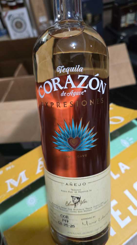 Corazon de Agave Expresiones Elmer T Lee Finish Añejo Tequila - NOM 1103 (750 mL) alcohol collectible [Barcode 088004070908] - Main Image 3