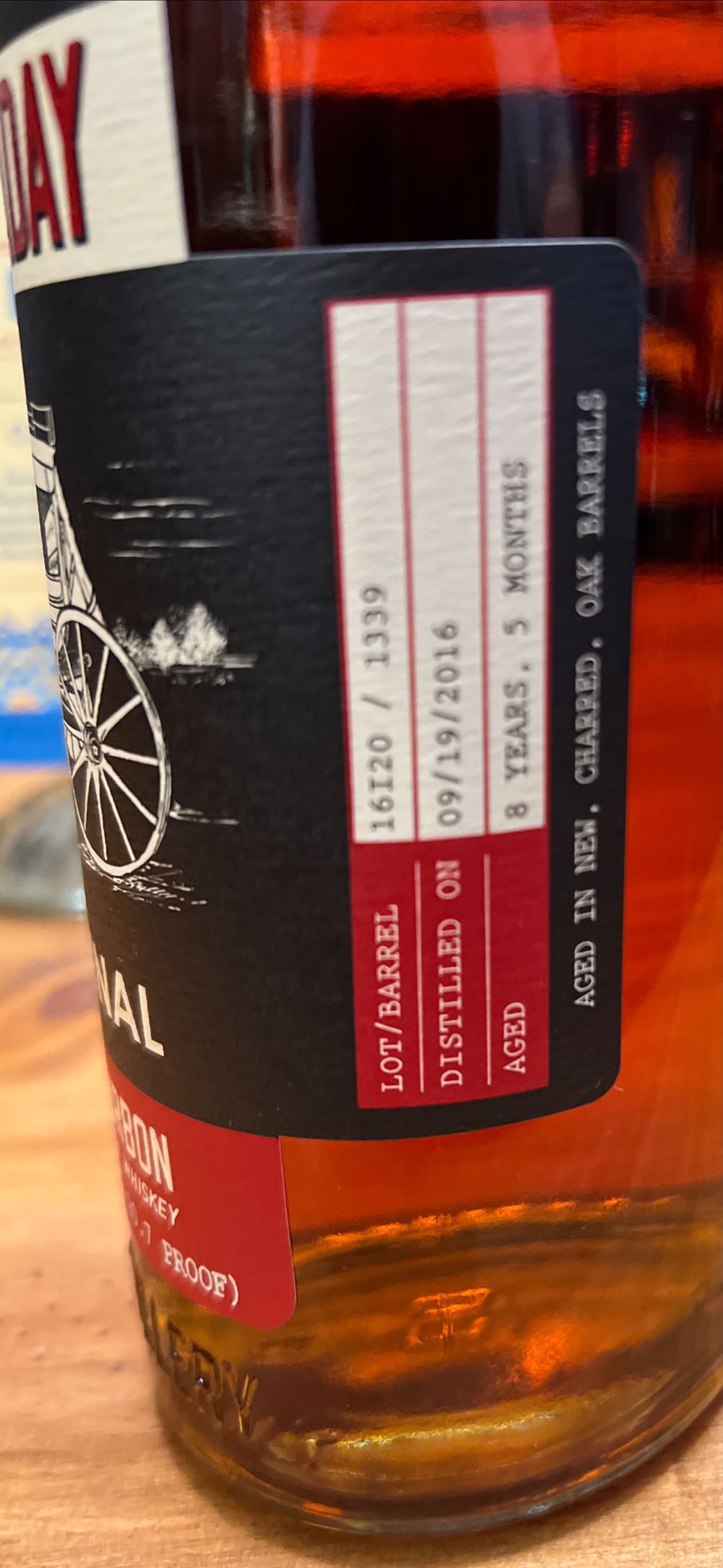 Ben Holladay 1856 One Barrel Bourbon - Holladay Distillers (750 mL) alcohol collectible [Barcode 085592167256] - Main Image 2