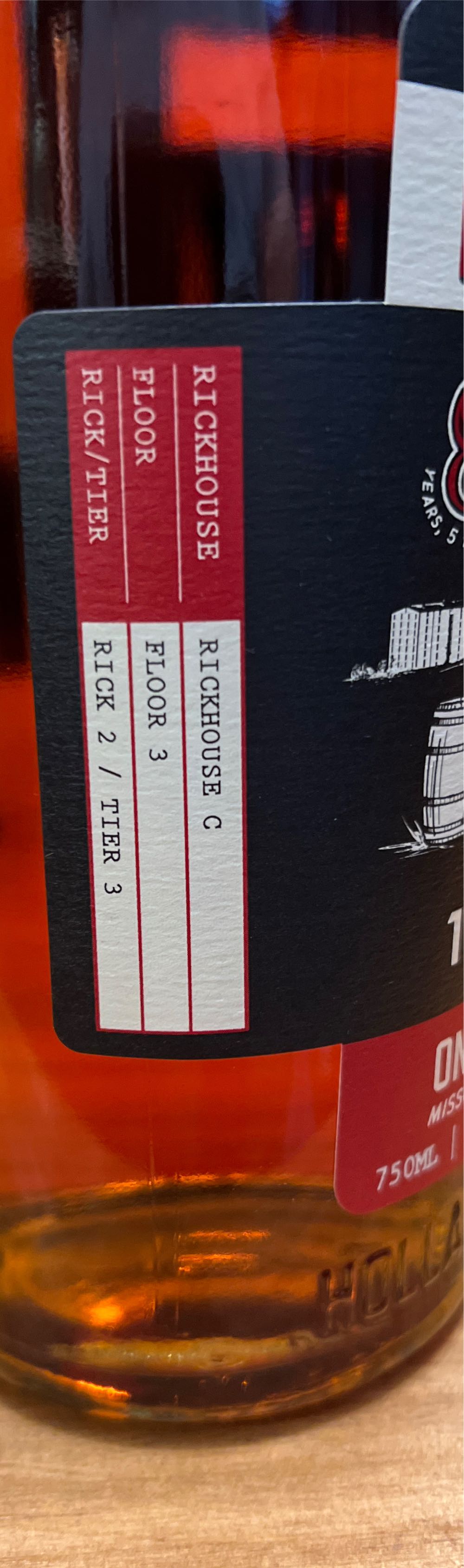 Ben Holladay 1856 One Barrel Bourbon - Holladay Distillers (750 mL) alcohol collectible [Barcode 085592167256] - Main Image 3