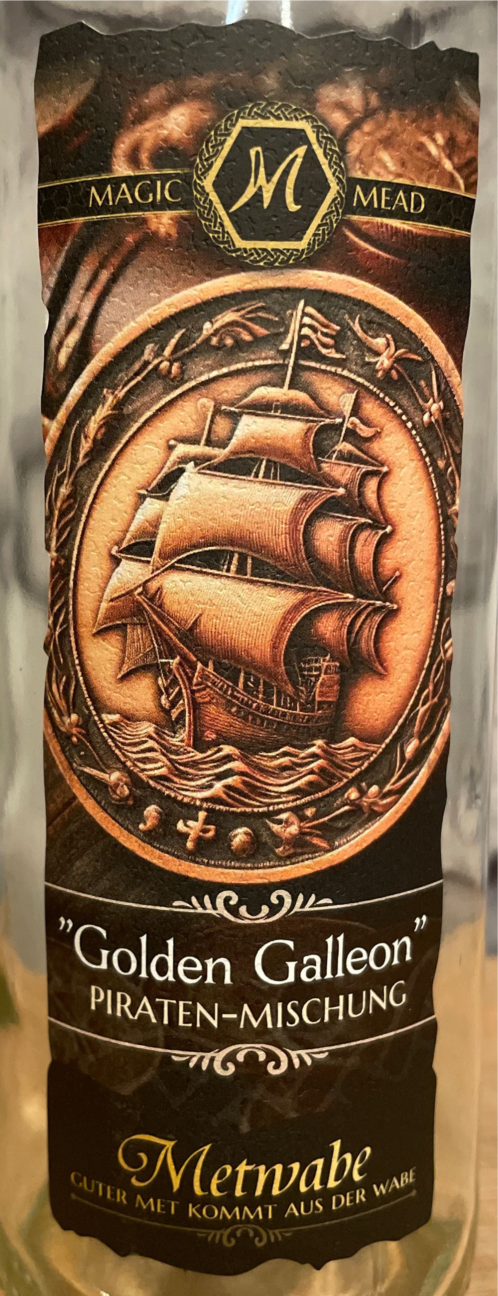 Magic Mead ”golden Galleon” Pirate - Metwabe (0,75 L) alcohol collectible [Barcode 4251793401185] - Main Image 2