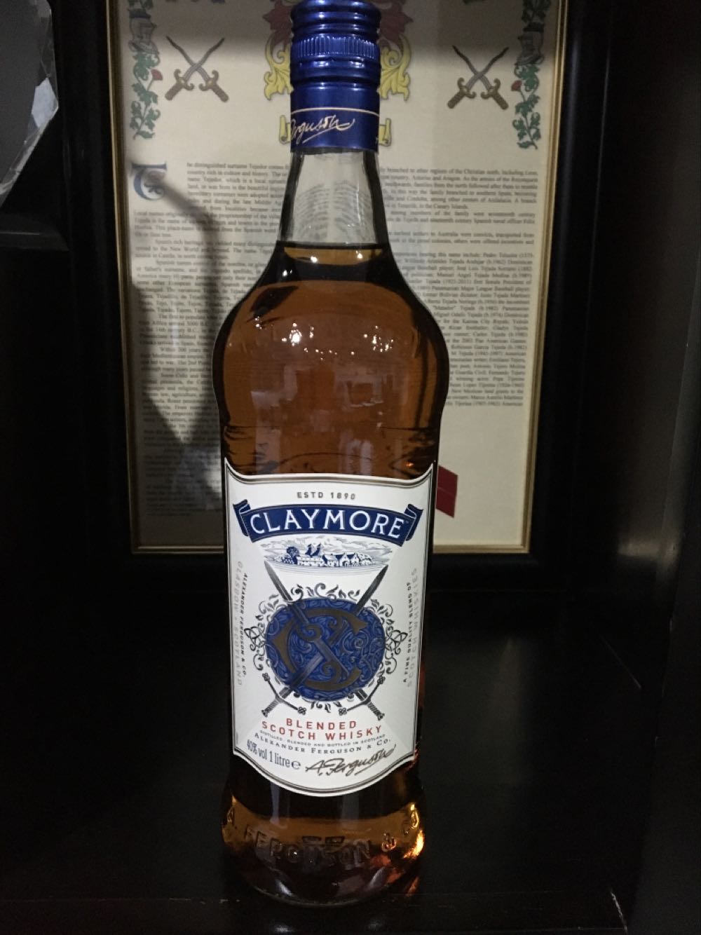 Claymore Blended Scotch Whisky 40% 5010196020138 1 Виски л 1l 1л  (700 mL) alcohol collectible [Barcode 5010196020138] - Main Image 2