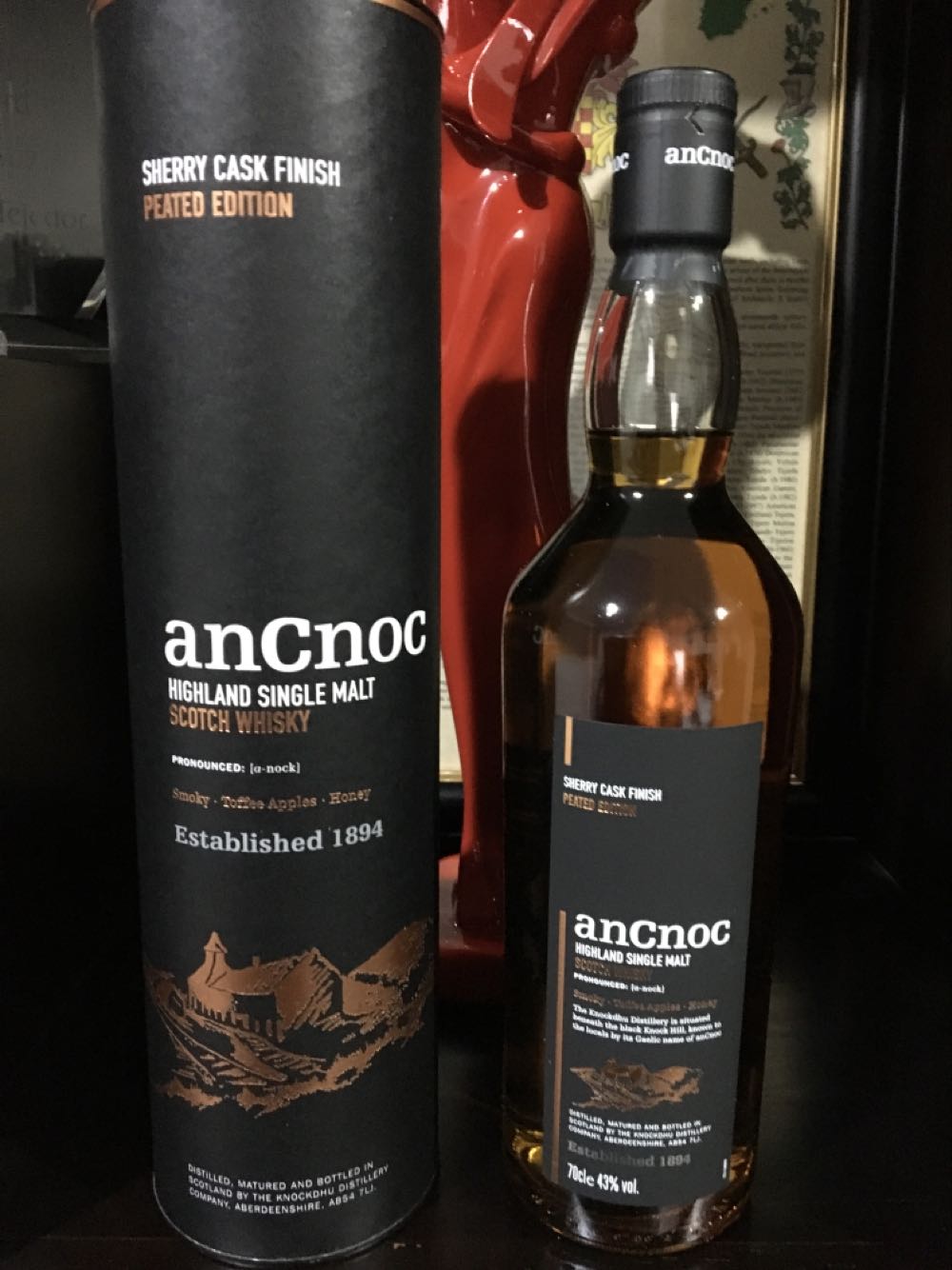 Ancnoc Peated Sherry Peated Edition Whisky Ancnoc Sherry Cask Finish Peated 43% 07l Single Malt Highland Scotch 70cl - anCnoc (700 mL) alcohol collectible [Barcode 5010509883375] - Main Image 2