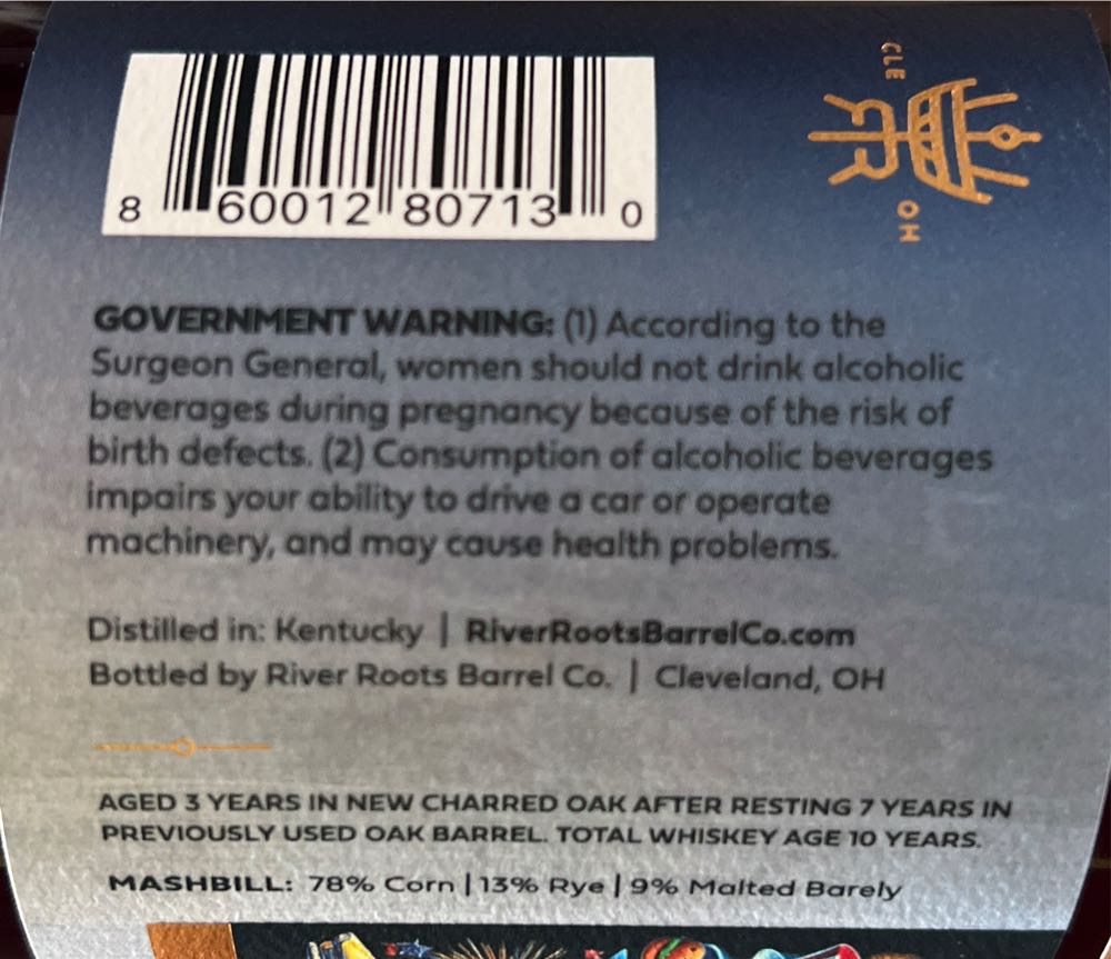River Roots American Whiskey Double Oak - River Roots Barrel  Co (750 mL) alcohol collectible [Barcode 860012807130] - Main Image 3