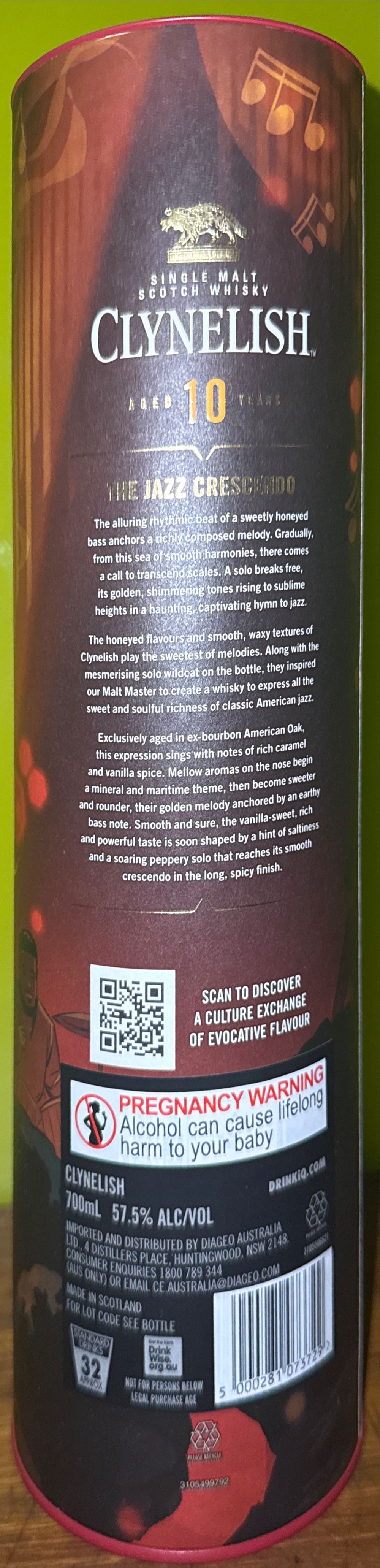 Clynelish The Jazz Crescendo 10yr - Clynelish Distillery (700 mL) alcohol collectible [Barcode 5000281073729] - Main Image 4