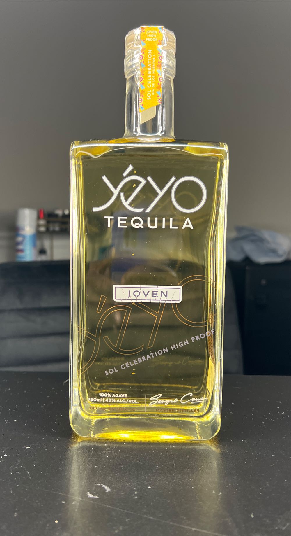 Yeyo Tequila Sol Celebration Joven Of Day The Dead 750ml High Proof Dia De Los Muertos  alcohol collectible [Barcode 198168002643] - Main Image 2