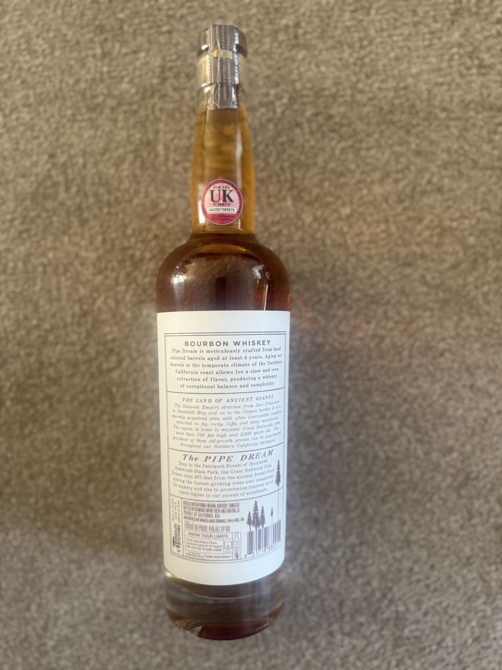 Redwood Empire Pipe Dream Bourbon Whiskey - Redwood Empire (700 mL) alcohol collectible [Barcode 851718880015] - Main Image 2