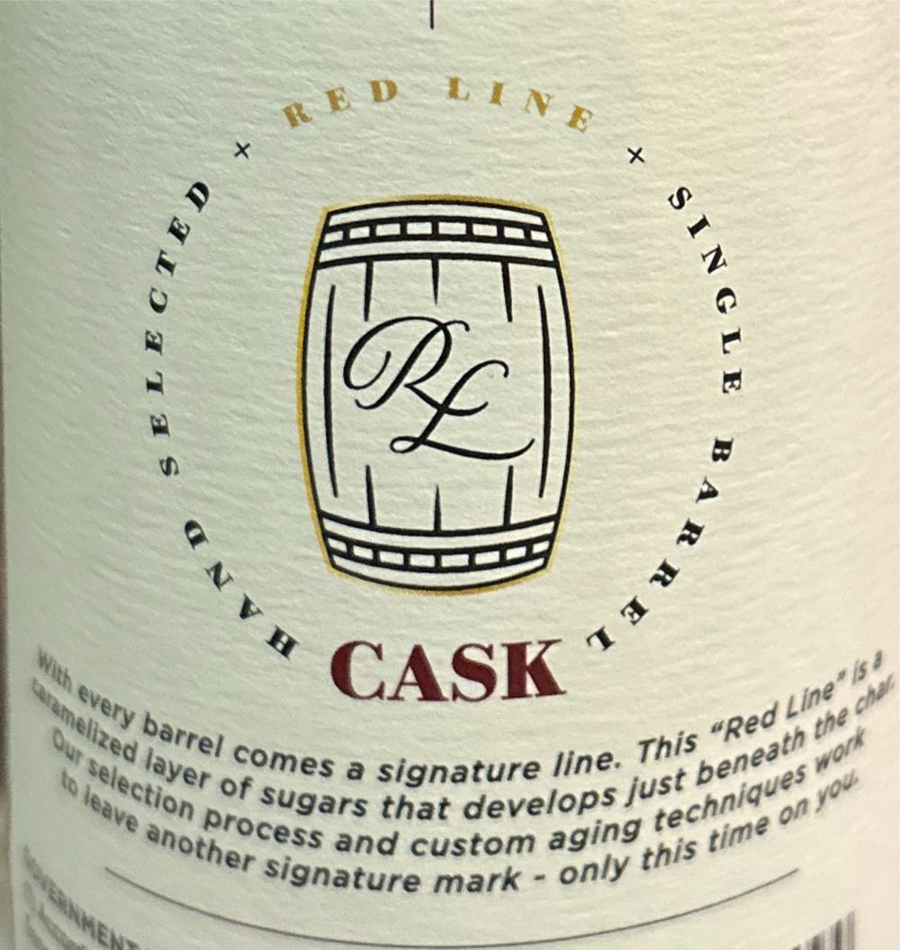 Red Line Single Barrel 6 yr  (750 mL) alcohol collectible [Barcode 756779262094] - Main Image 2