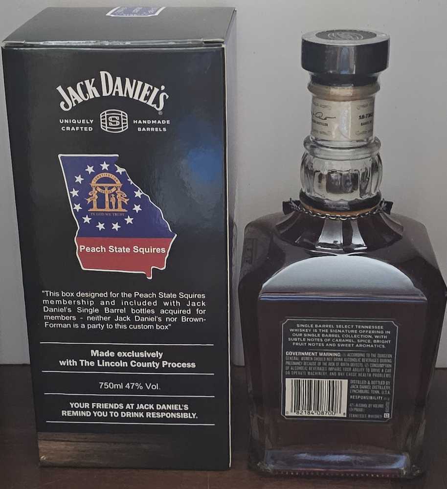 Single Barrel Select (Peach State Squire) - Jack Daniel Distillery (750 mL) alcohol collectible [Barcode 082184087008] - Main Image 3