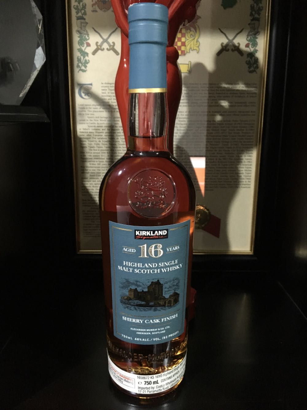 Kirkland Signature Aged 16 Years Highland Single Malt Scotch Whiskey - Bottled for Alexander Murray & Co Ltd (750 mL) alcohol collectible [Barcode 096619885039] - Main Image 2
