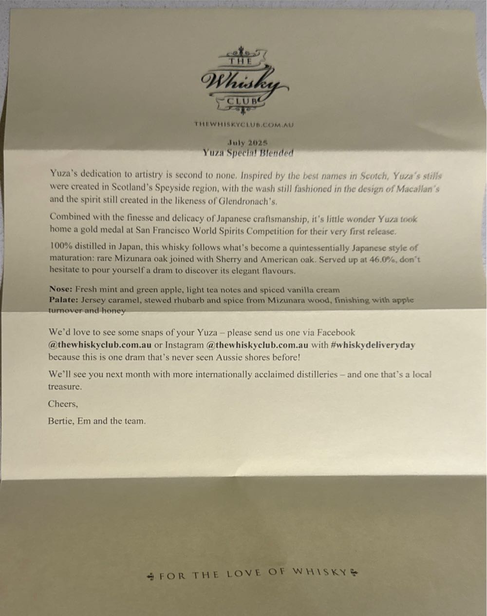 Yuza Special Blend - Yuza Distillery (700 mL) alcohol collectible - Main Image 4