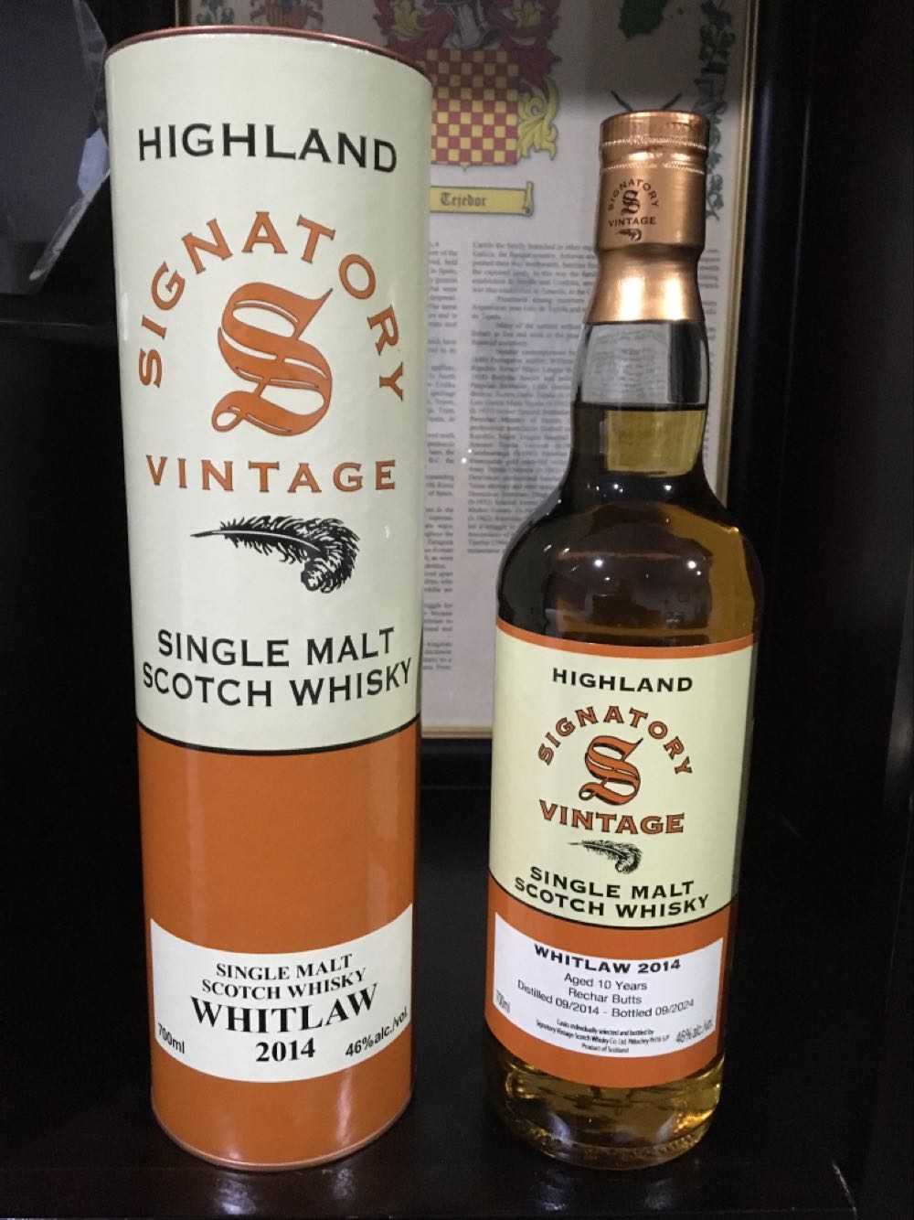 Signatory Whitlaw 10 Jahre Rechar Signatory 2024 Whisky Single Malt 07l  (700 mL) alcohol collectible [Barcode 5021944127047] - Main Image 2