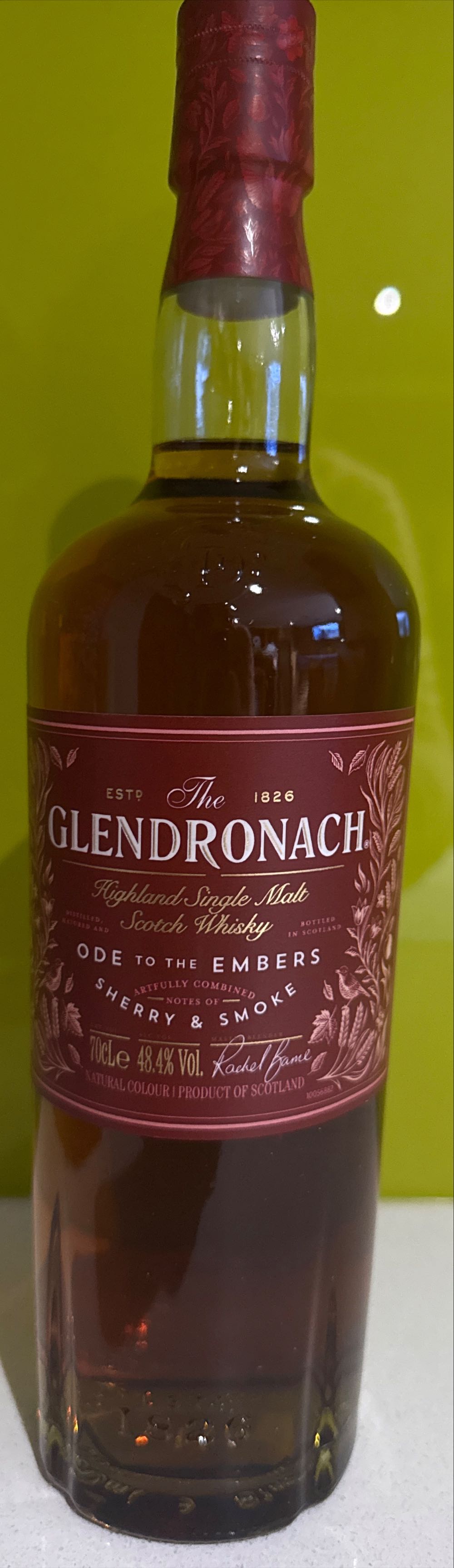 The Glendronach Ode To The Embers  Sherry & Smoke Whisky - Glendronach Distillery (700 mL) alcohol collectible [Barcode 5060716145490] - Main Image 3