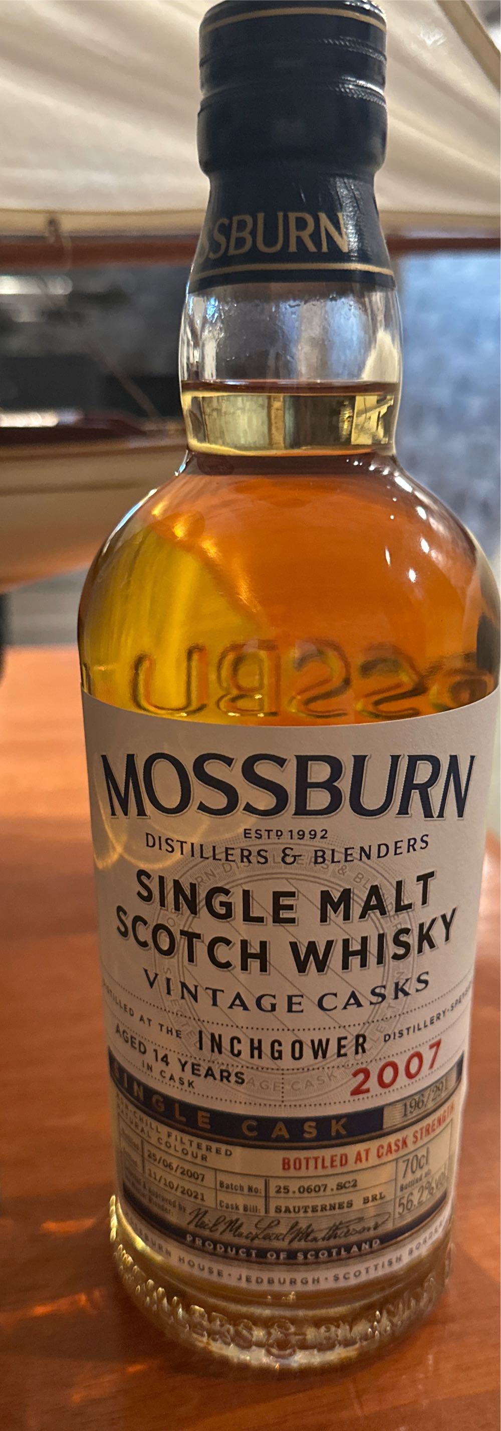 Mossburn Independant - Inchgower alcohol collectible - Main Image 2