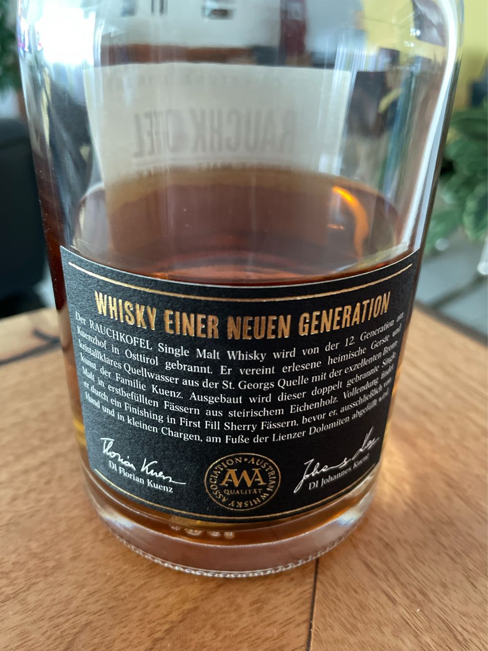 Rauchkofel Singel Malt - Kuenz Naturbrennerei (500 mL) alcohol collectible - Main Image 2