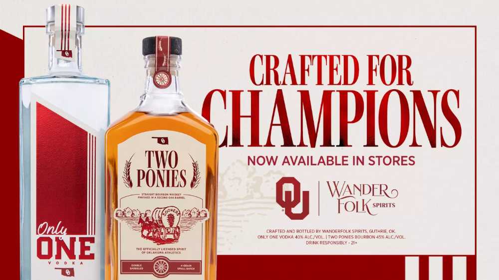 Ou Two Ponies Bourbon Dbl Brl Grain - Wander Folk Spirits (750 mL) alcohol collectible [Barcode 653969221988] - Main Image 2