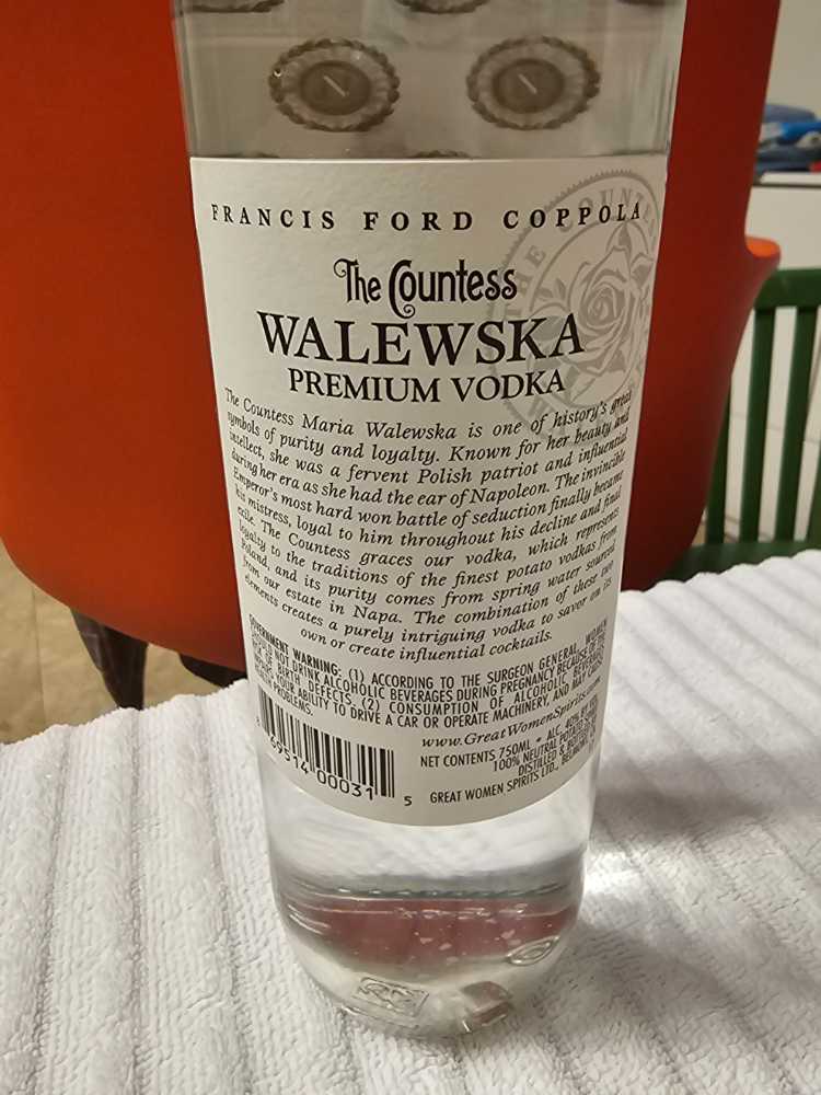 The Countess Walewska Potato Vodka - Great Women Spirits Ltd (750 mL) alcohol collectible [Barcode 869514000315] - Main Image 2