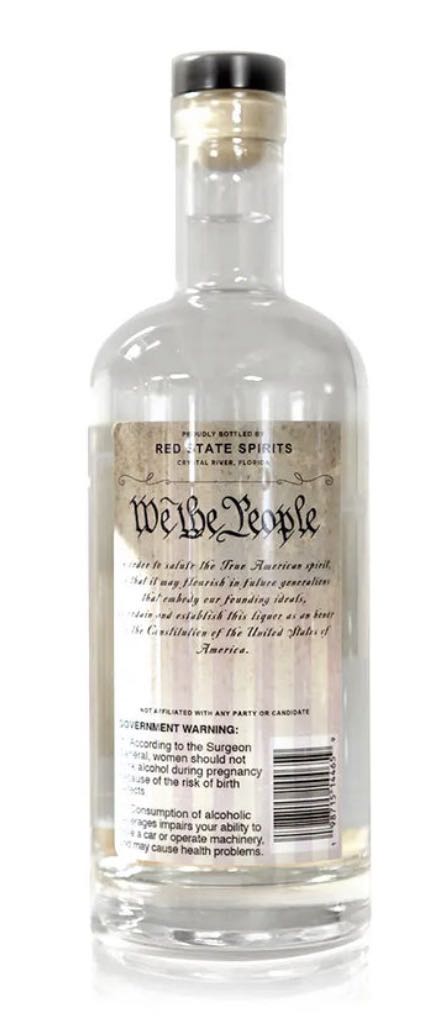 Red State Spirits - True American Vodka  (750 mL) alcohol collectible [Barcode 198715144659] - Main Image 2