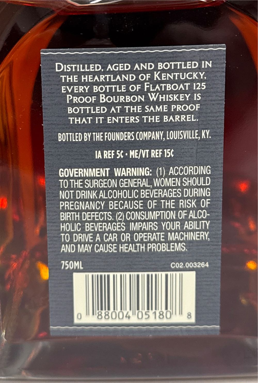 Flatboat Kentucky Straight Bourbon Whiskey - The Founders Company (750 mL) alcohol collectible [Barcode 088004051808] - Main Image 2