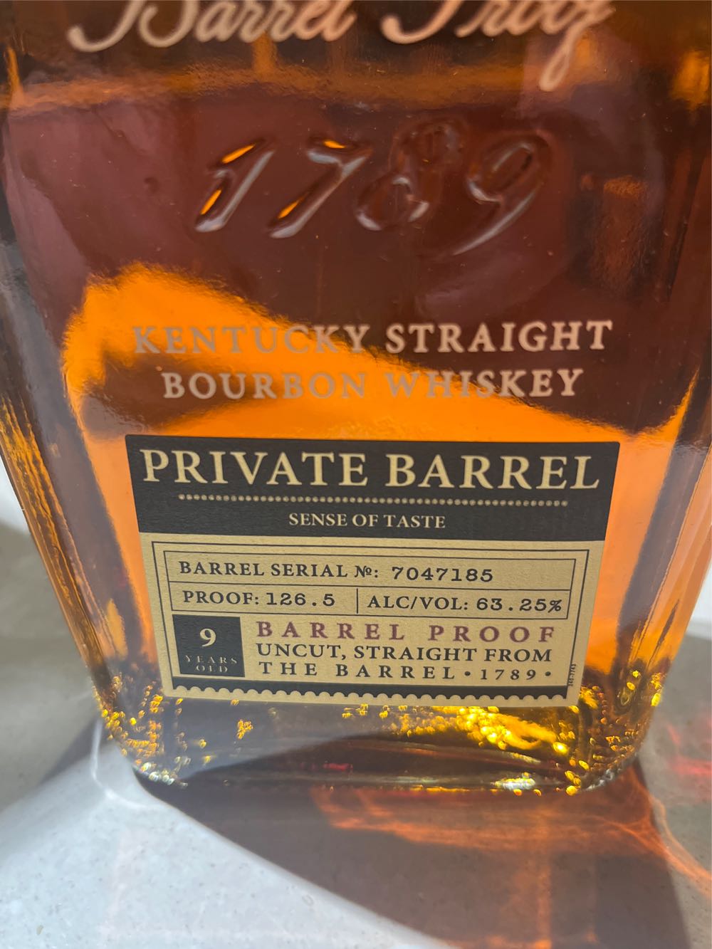 Elijah Craig Private barrel sense of taste 9yr  alcohol collectible [Barcode 096749005550] - Main Image 2