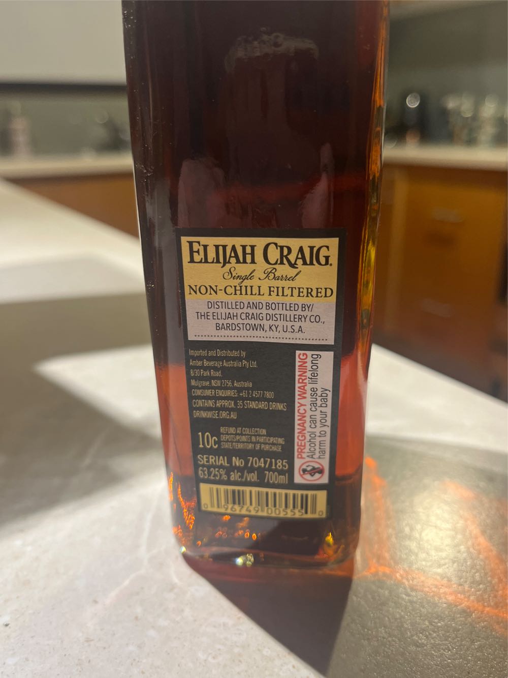 Elijah Craig Private barrel sense of taste 9yr  alcohol collectible [Barcode 096749005550] - Main Image 3