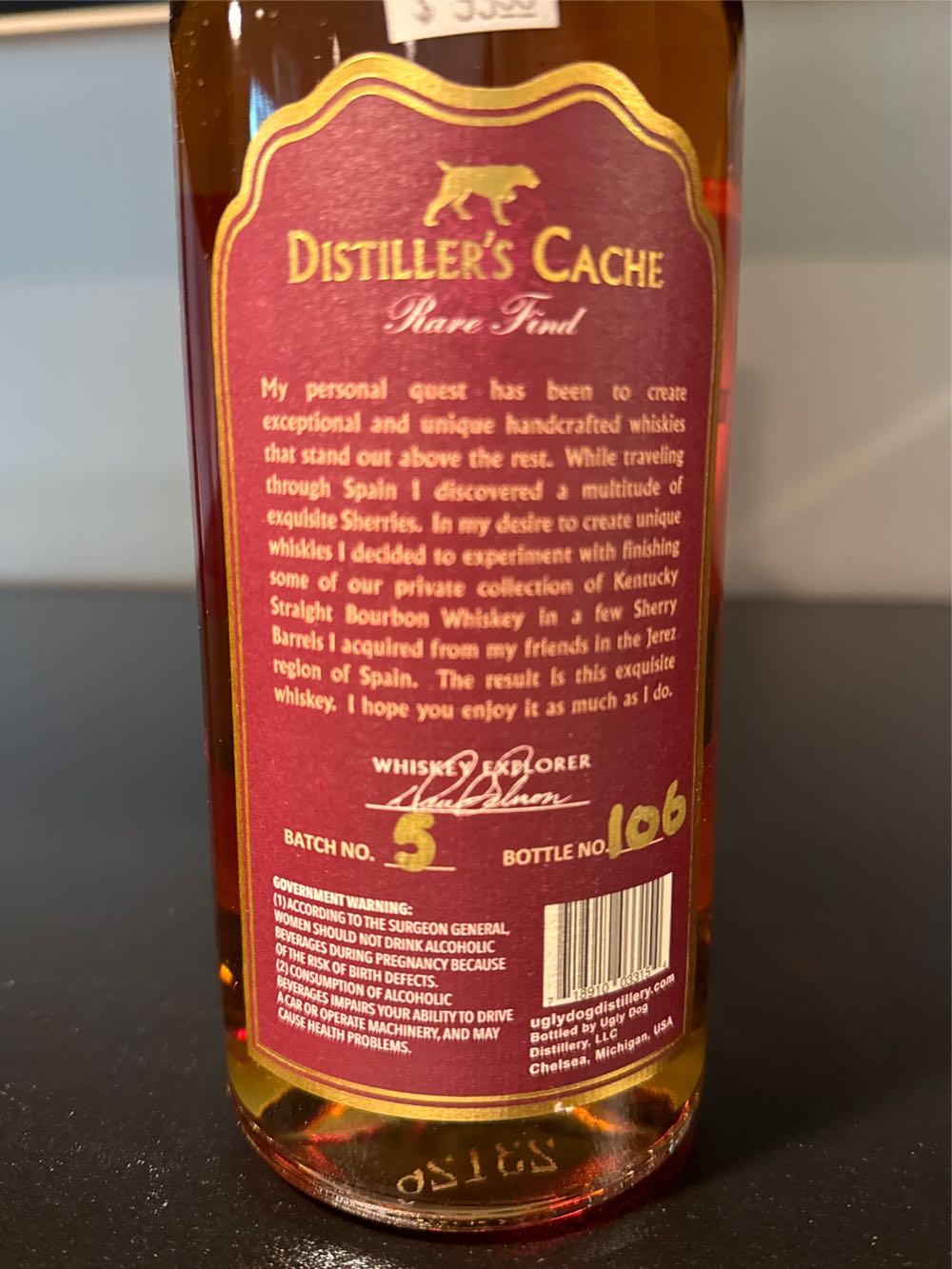 Distiller’s Cache Rare Find Limited Release  alcohol collectible [Barcode 718910033154] - Main Image 2