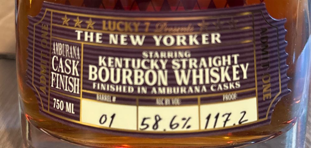 Lucky Seven The New Yorker Straight Bourbon - Lucky Seven Spirits (750 mL) alcohol collectible [Barcode 644216575923] - Main Image 2