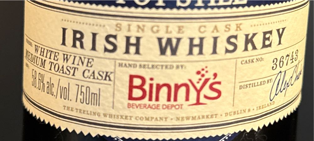 Teeling Single Pot Still Wine Cask Irish Whiskey - The Teeling Whiskey Co. (750 mL) alcohol collectible [Barcode 840202264295] - Main Image 2