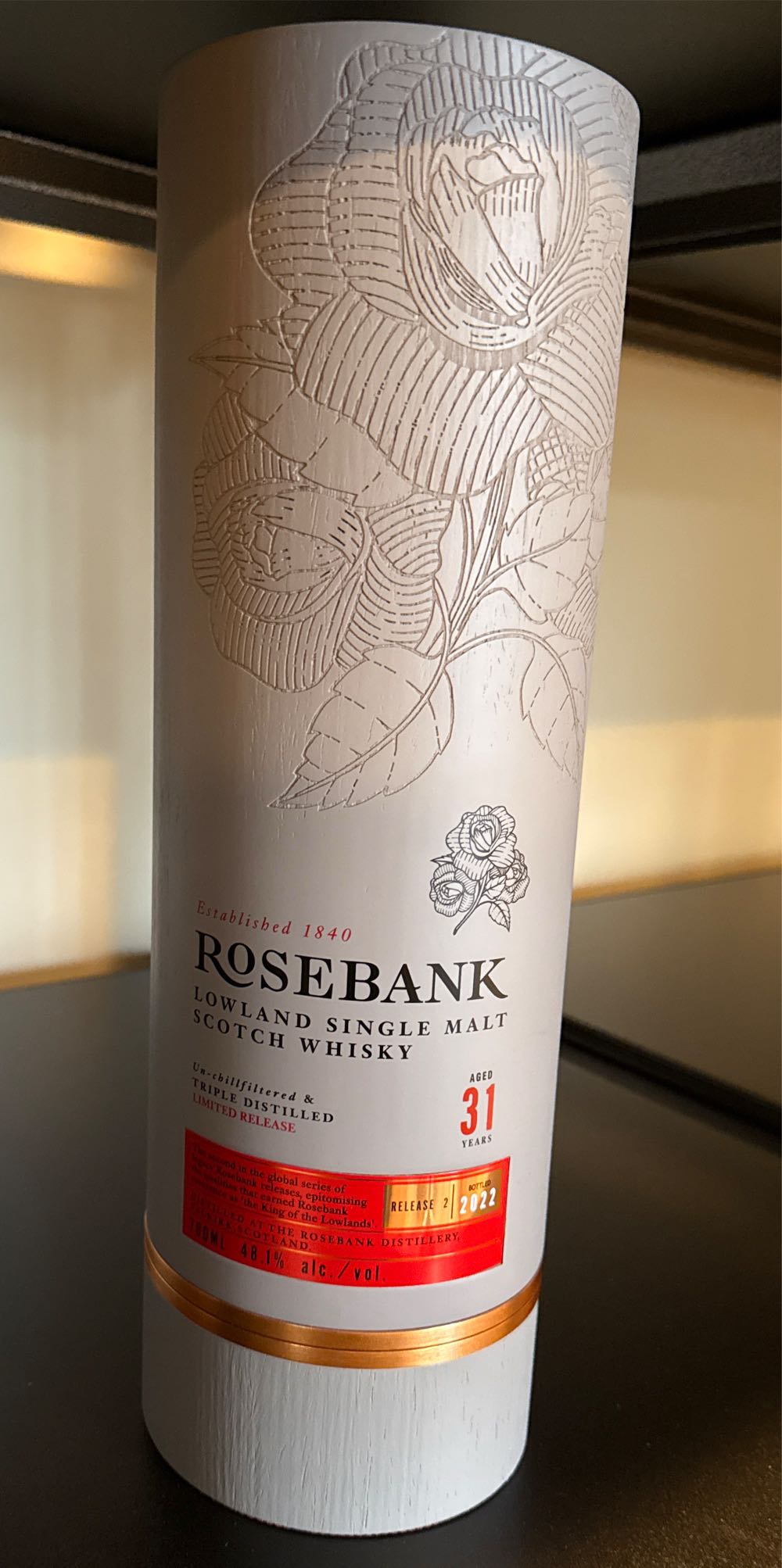 Rosebank Lowland Single Malt Scotch Whiskey 31 Year (Release 2) - The Rosebank Distillery (700 mL) alcohol collectible - Main Image 3