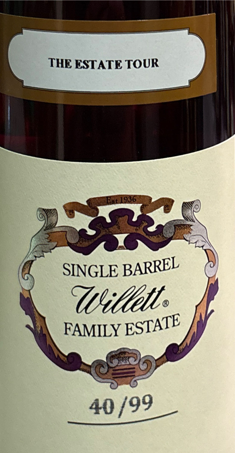 Willett Family Estate 11 yr single barrell - Willett Distillery, Bardstown, KY (750 mL) alcohol collectible - Main Image 2