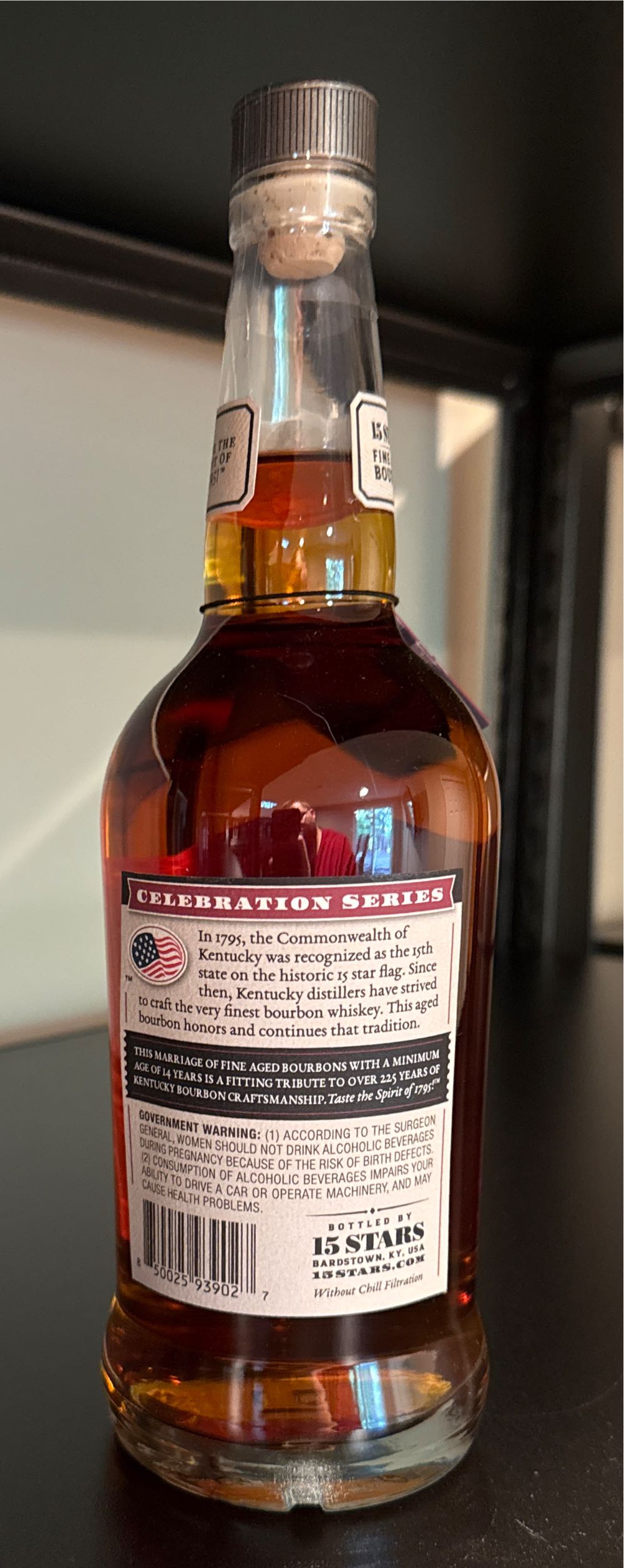 15 Stars Timeless Reserve 14 Year - 15 Stars Distillery, Bardstown KY (750 mL) alcohol collectible [Barcode 850025939027] - Main Image 2