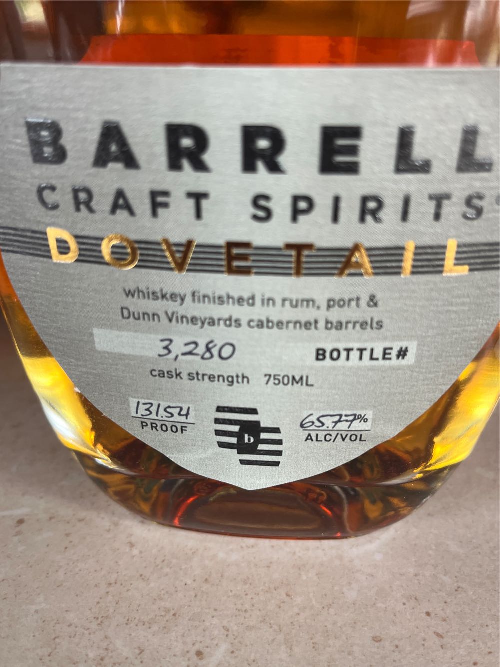 Barrell Craft Spirits Dovetail Whiskey Grey Old – Barrel - Barrel Craft Spirits (750 mL) alcohol collectible [Barcode 736040005810] - Main Image 3
