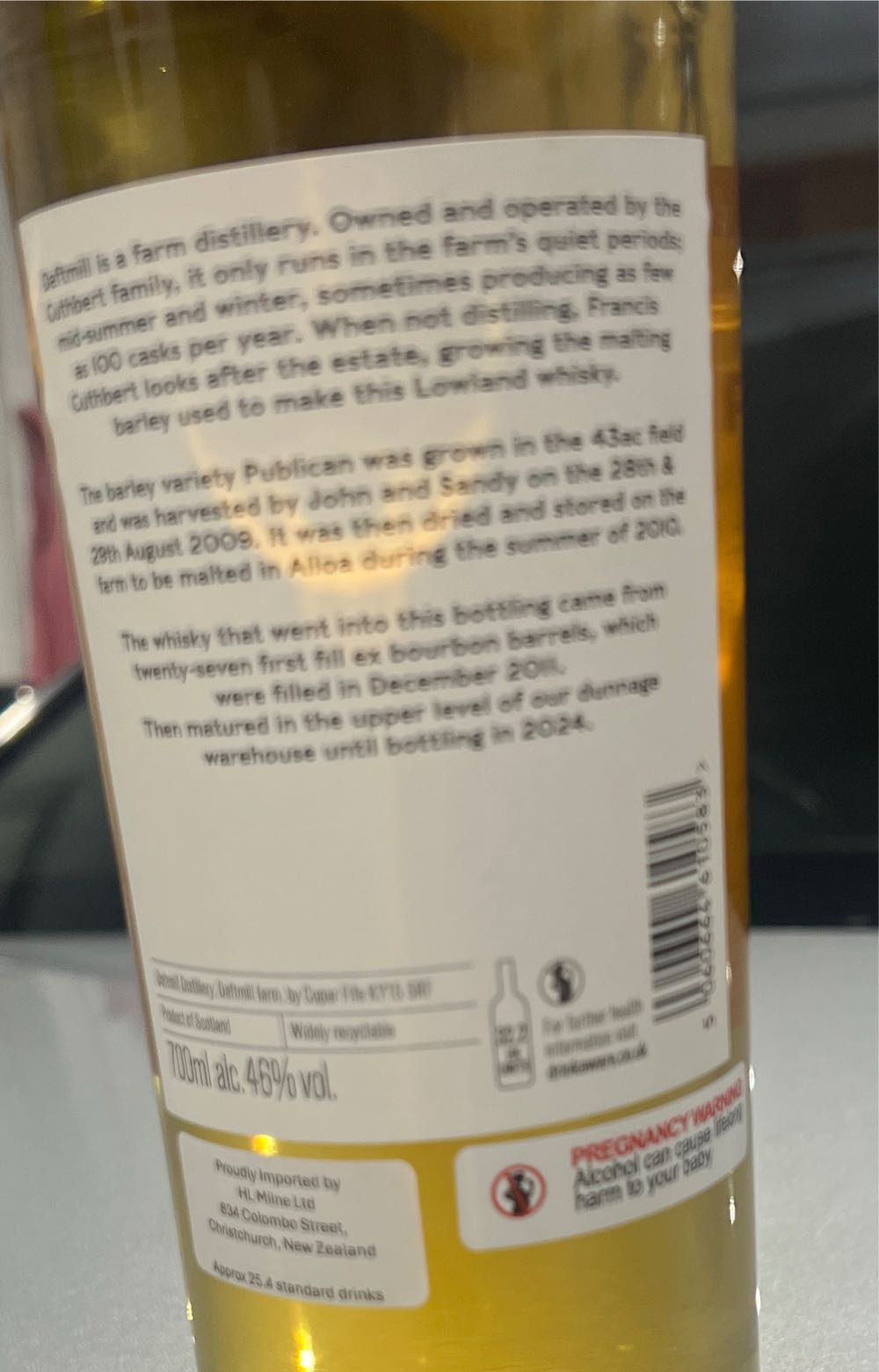 Daftmill Winter Bath Release 2011 - Daftmill Distillery (700 mL) alcohol collectible - Main Image 2