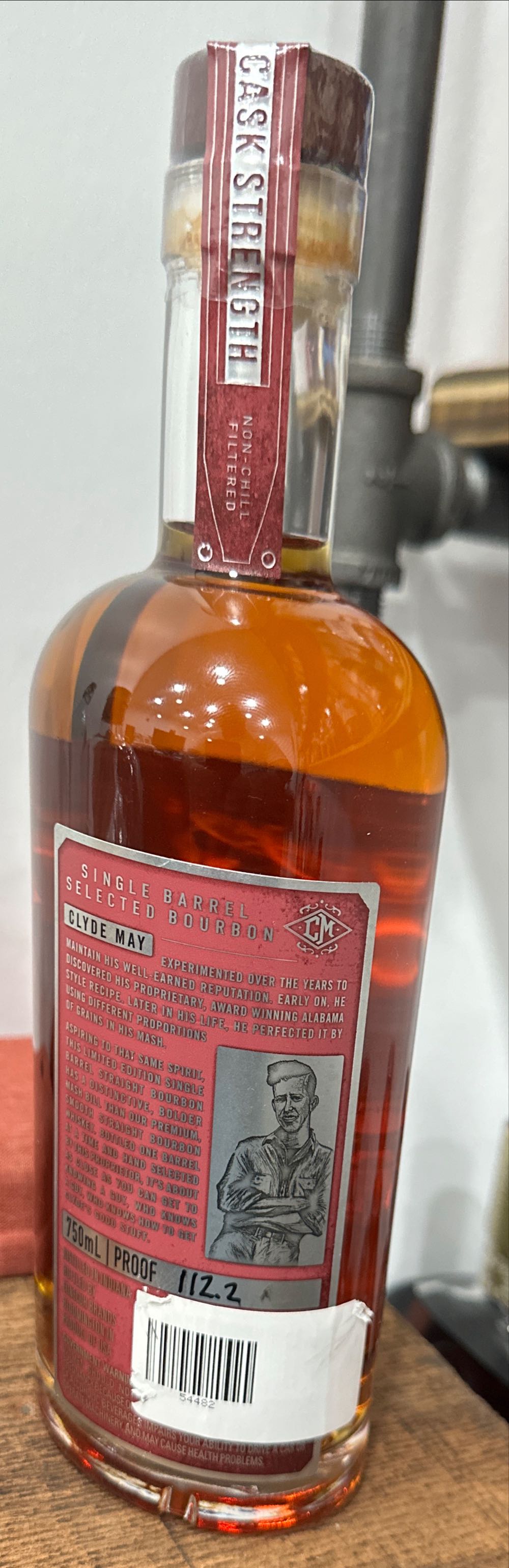 Clyde May’s Cask Strength  (750 mL) alcohol collectible [Barcode 54482] - Main Image 2