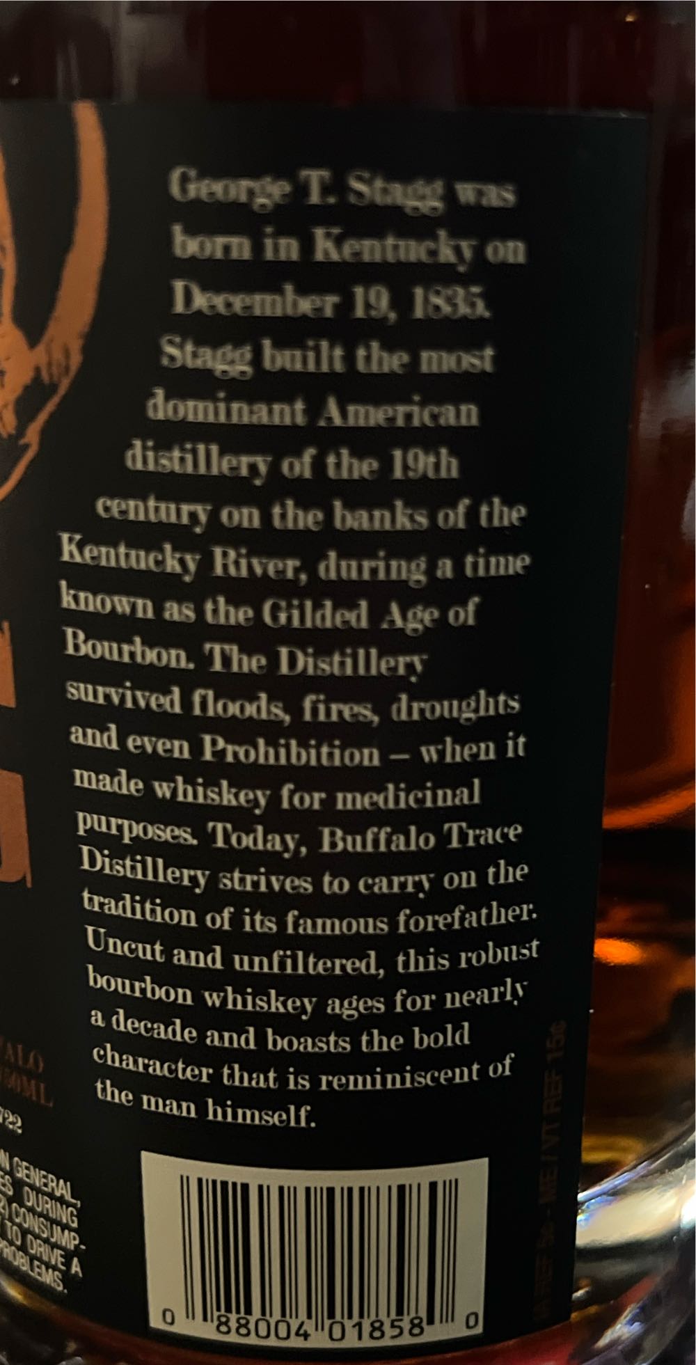 Stagg 24B - Buffalo Trace Distillery (750 mL) alcohol collectible - Main Image 4