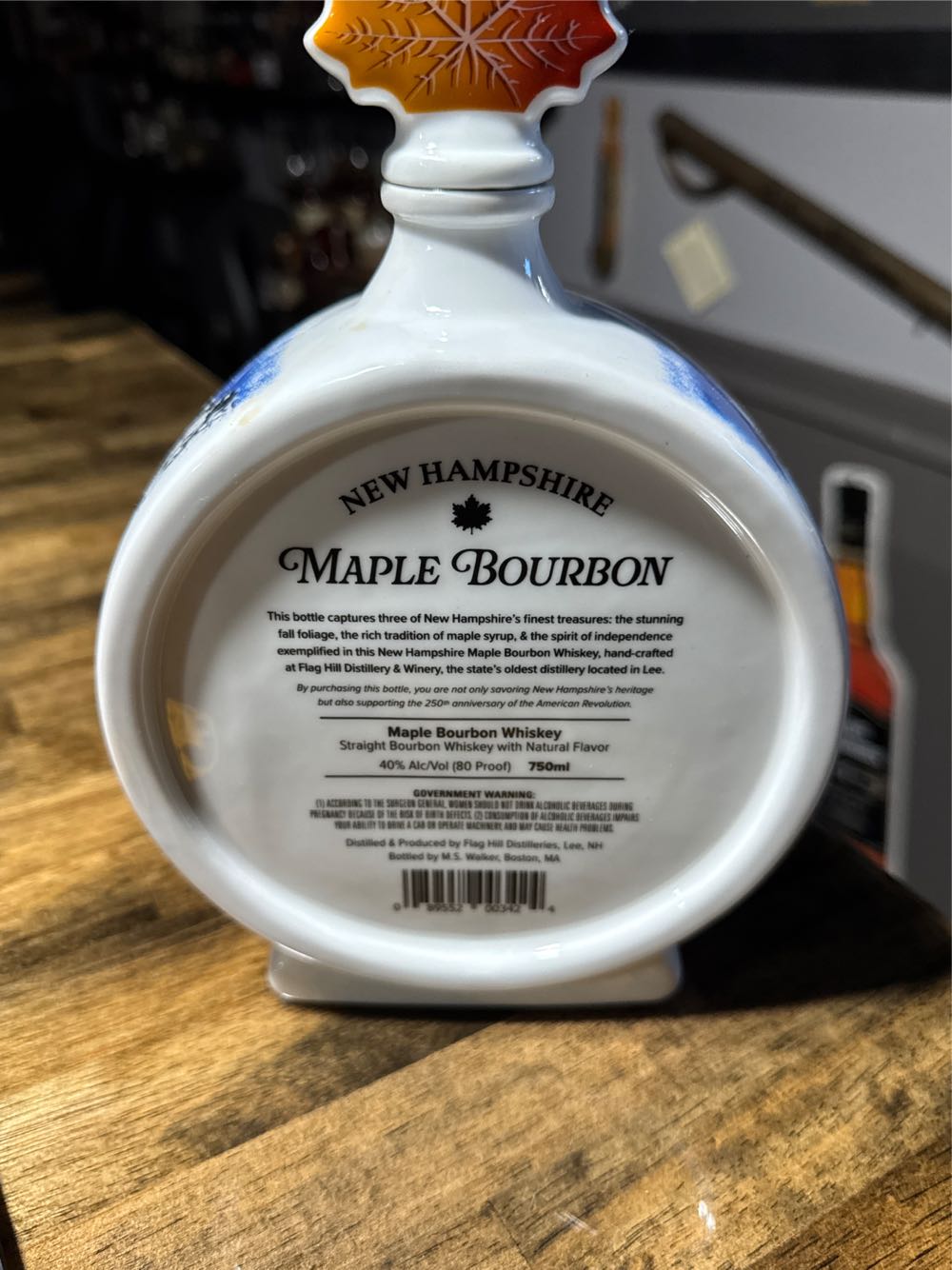 Flag Hill New Hampshire Maple Bourbon - Flag Hill Distillery (750 mL) alcohol collectible [Barcode 089552003424] - Main Image 2