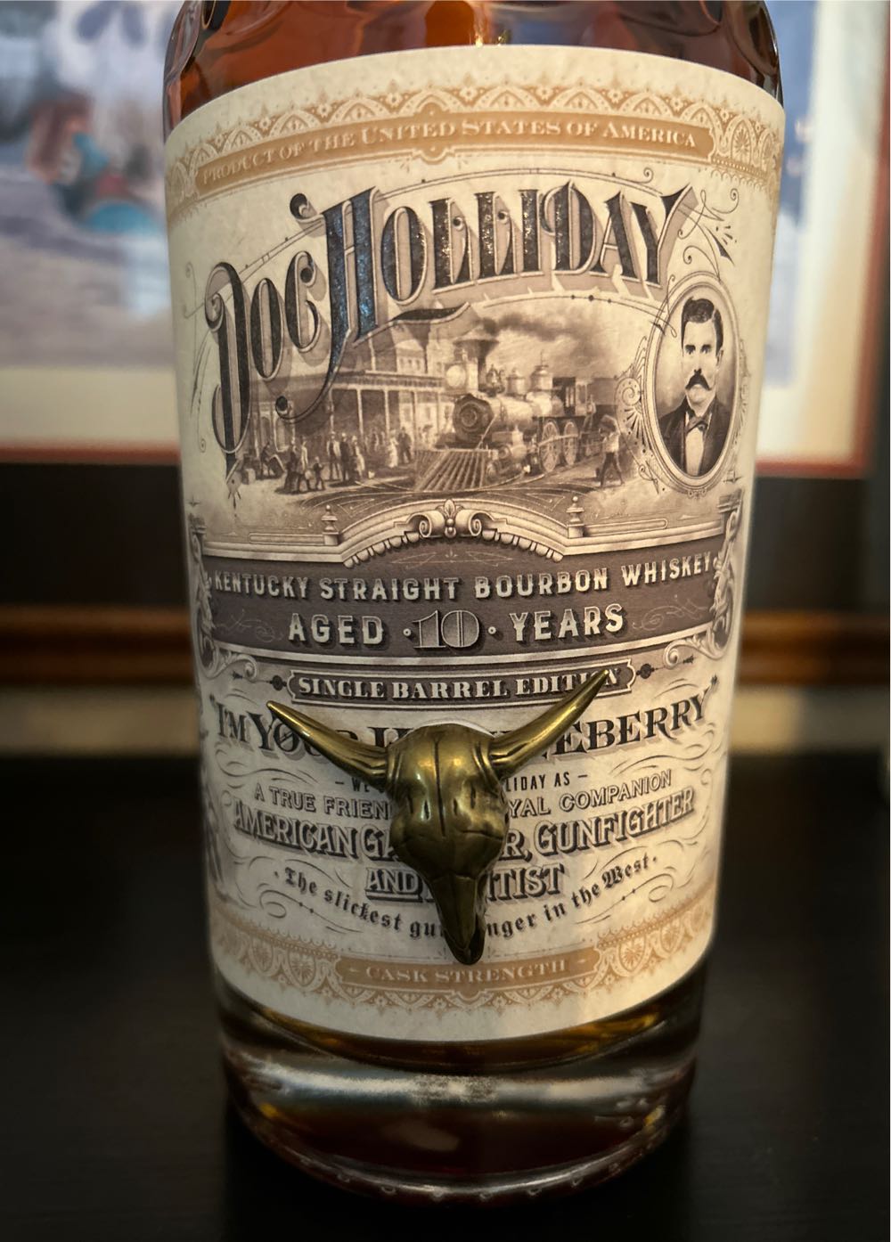 Doc Holliday Straight Bourbon Whiskey - World Whiskey Society (750 mL) alcohol collectible [Barcode 670087620745] - Main Image 2