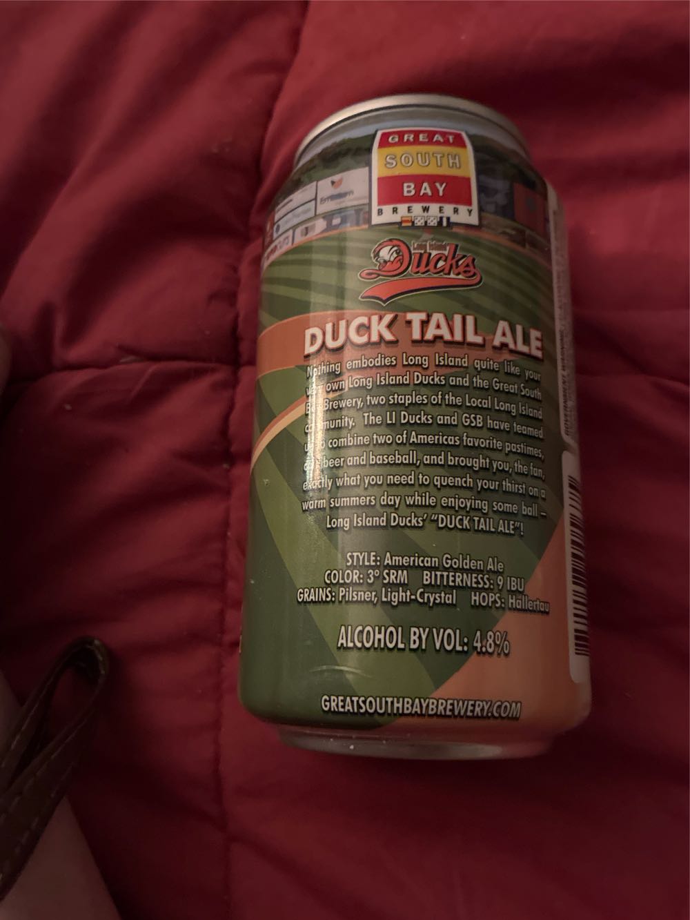 Duck Tail Ale - Great South Bay Brewery (12 FL OZ) alcohol collectible [Barcode 851148005675] - Main Image 2