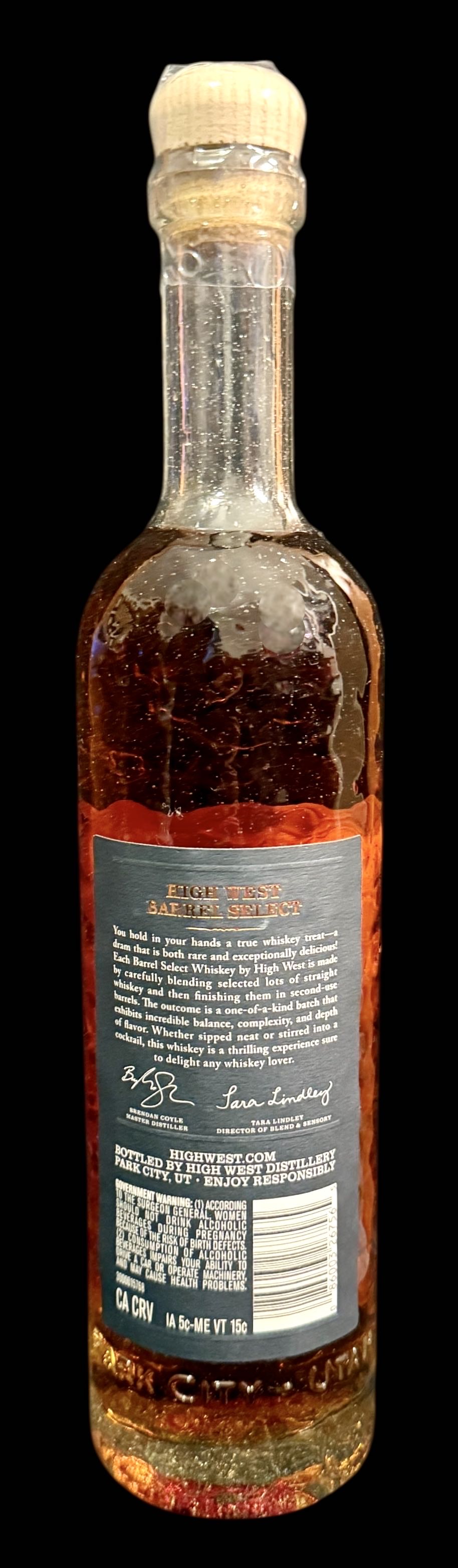 High West Barrel Select - Cognac - High West Distillery (750 mL) alcohol collectible [Barcode 086003267565] - Main Image 2