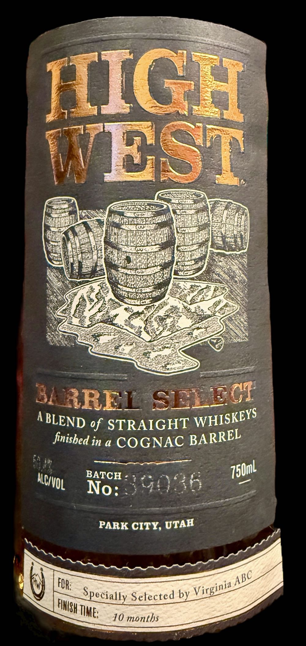 High West Barrel Select - Cognac - High West Distillery (750 mL) alcohol collectible [Barcode 086003267565] - Main Image 3