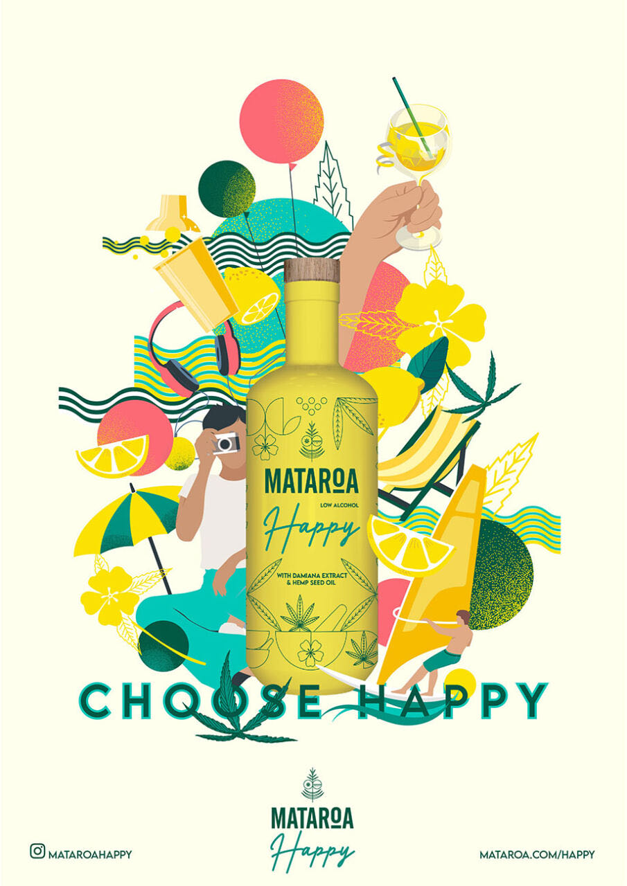 Mataroa Happy Gin - Melissanidi (700 mL) alcohol collectible [Barcode 5201344004562] - Main Image 2