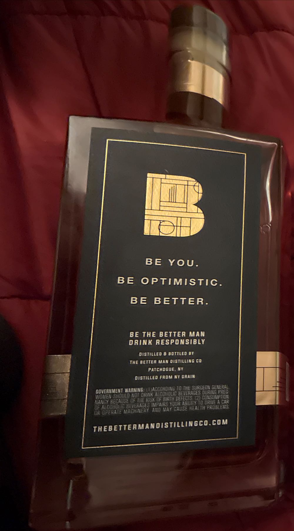 Grand Optimist - The Better Man Distilling Company (750 L) alcohol collectible [Barcode 850009247131] - Main Image 2