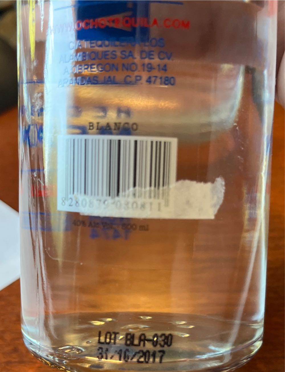 Ocho Ocho Tequila Ocho Blanco 50 - NOM 1474 alcohol collectible [Barcode 8280879080811] - Main Image 4