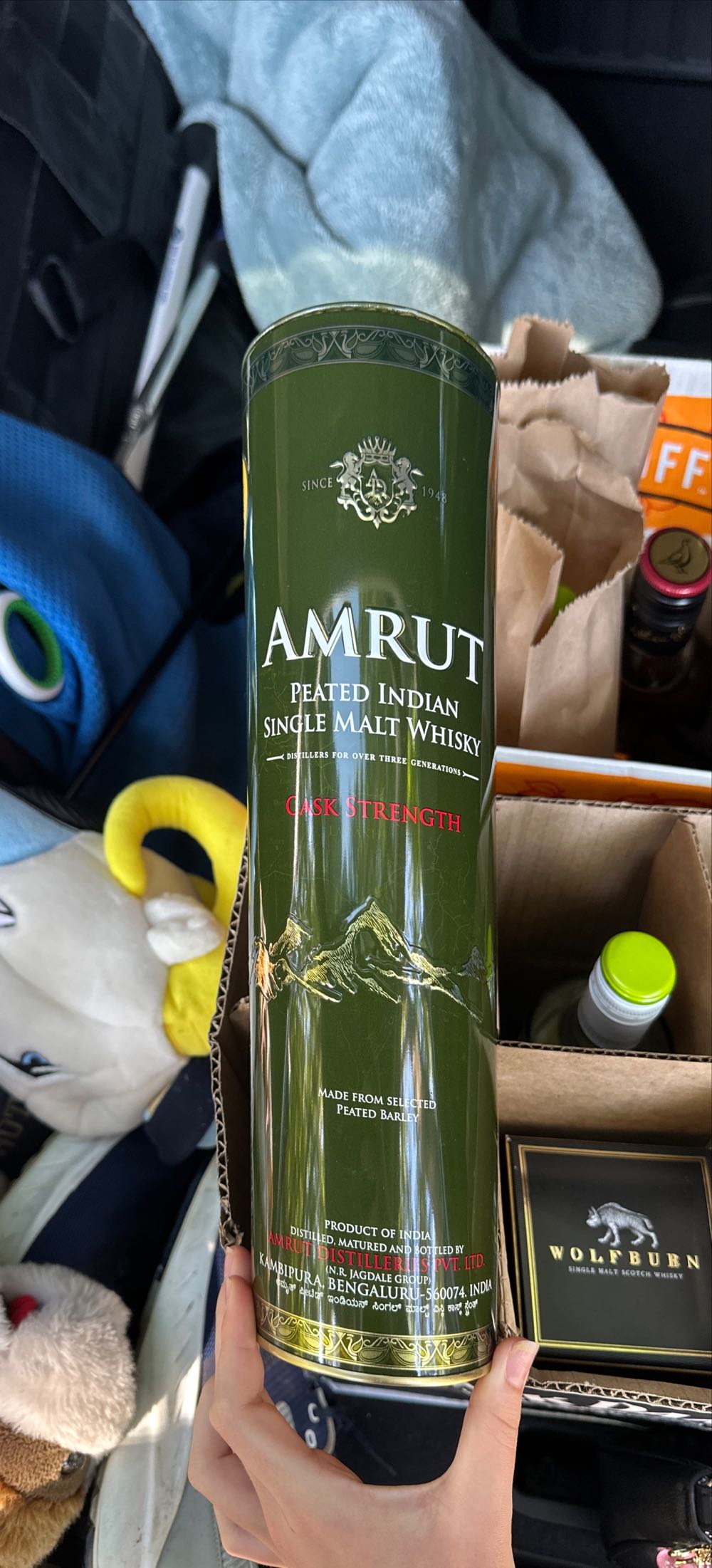 Hand Barrel Double Oak Kentucky Straight Bourbon Whiskey 750ml Black