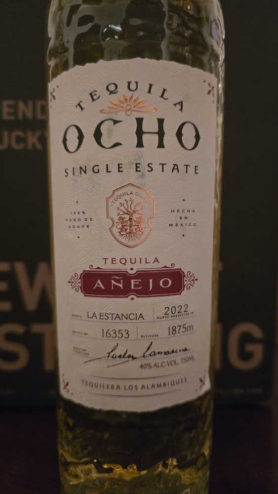 Tequila Ocho 2022 Añejo Tequila - NOM 1474 (750 mL) alcohol collectible [Barcode 898627001322] - Main Image 2