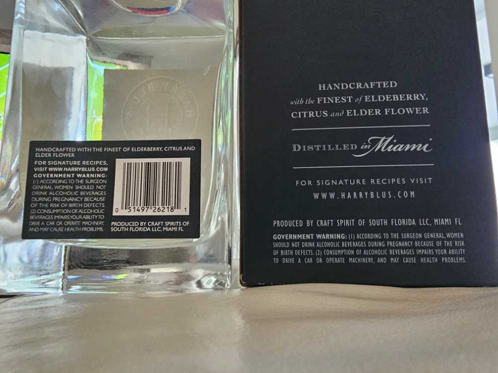 Harry Blu’s  - Craft Spirits of South Florida, LLC (750 mL) alcohol collectible [Barcode 051497262181] - Main Image 3