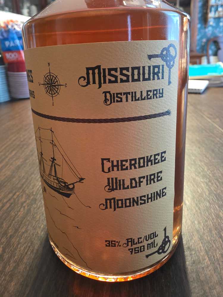 Cherokee Wildfire Moonshine - Black Sea Shines of the Ozarks (750 mL) alcohol collectible [Barcode 198715690644] - Main Image 2