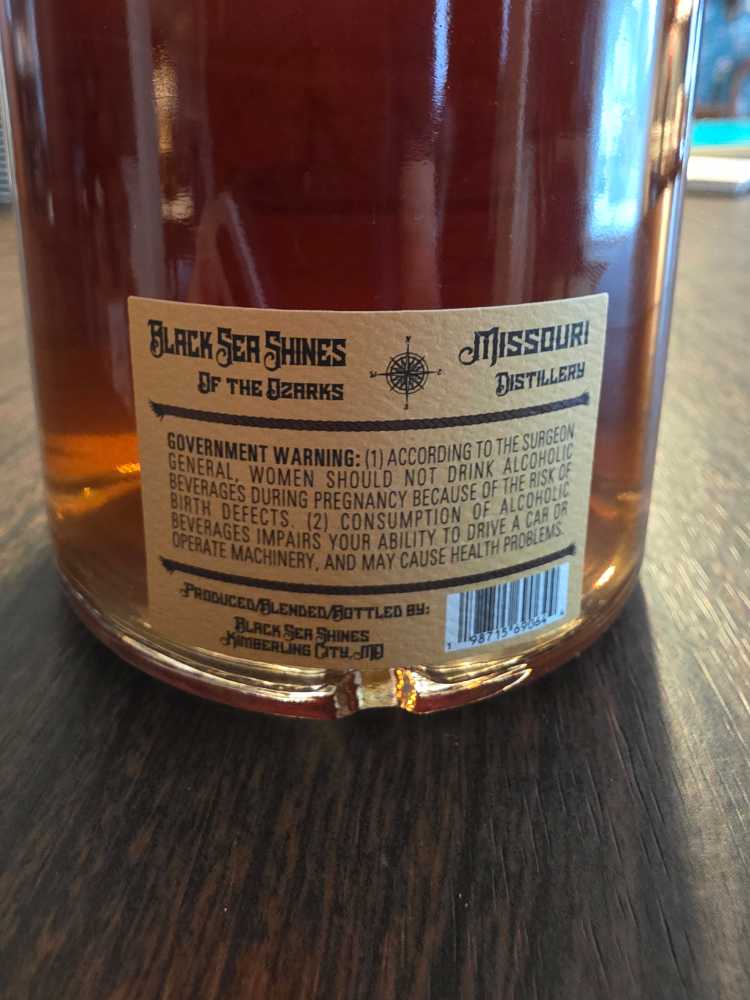 Cherokee Wildfire Moonshine - Black Sea Shines of the Ozarks (750 mL) alcohol collectible [Barcode 198715690644] - Main Image 3