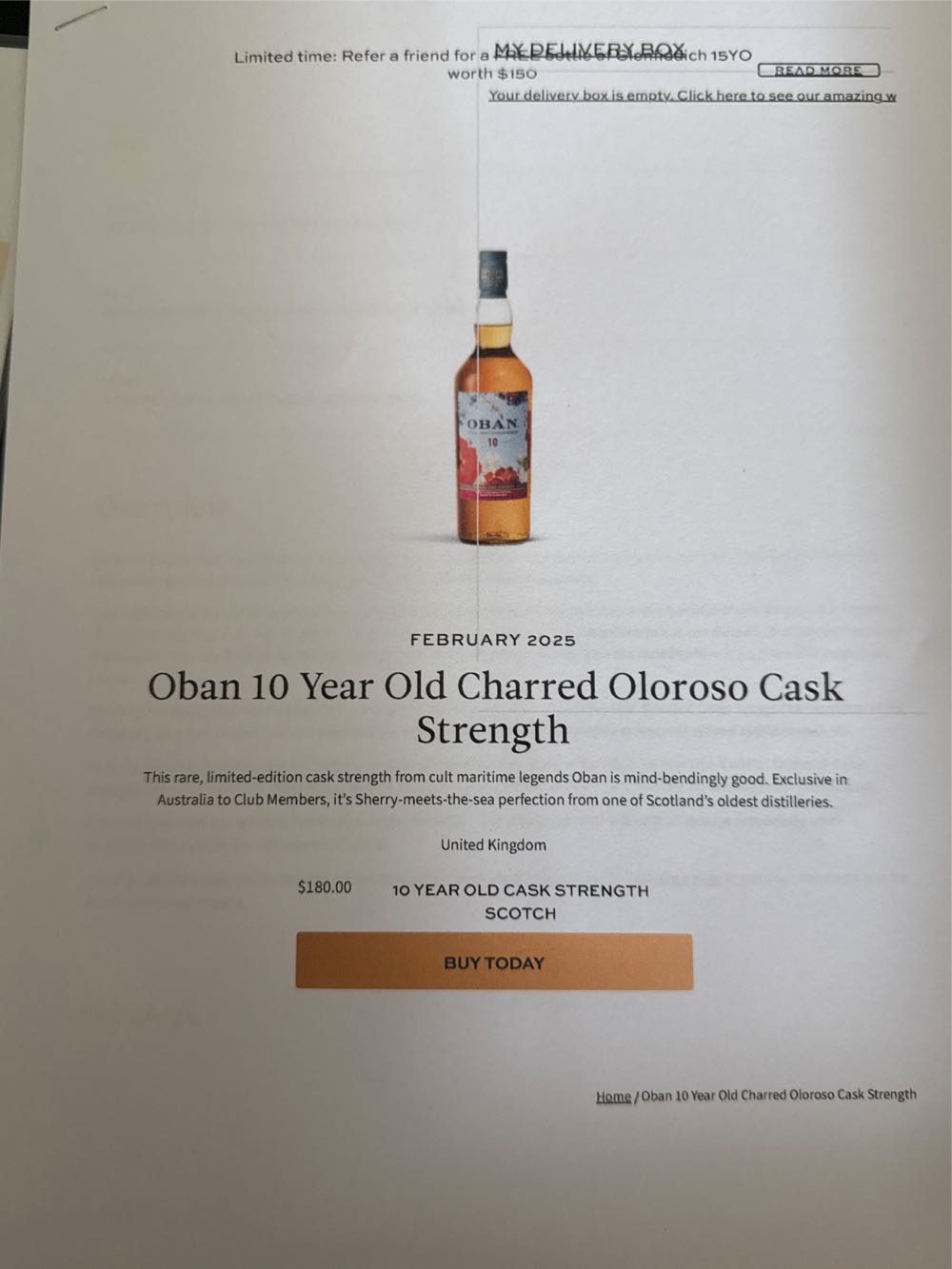 Oban Whisky Oban 10 Year Old Special Release Orchard Coastal Years - Oban Distillery (700 mL) alcohol collectible [Barcode 5000281076263] - Main Image 4
