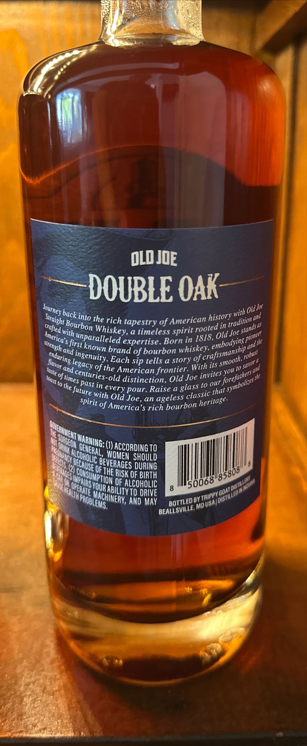 Old Joe Bourbon - Trippy Goat Distillery (750 mL) alcohol collectible [Barcode 850068858088] - Main Image 2