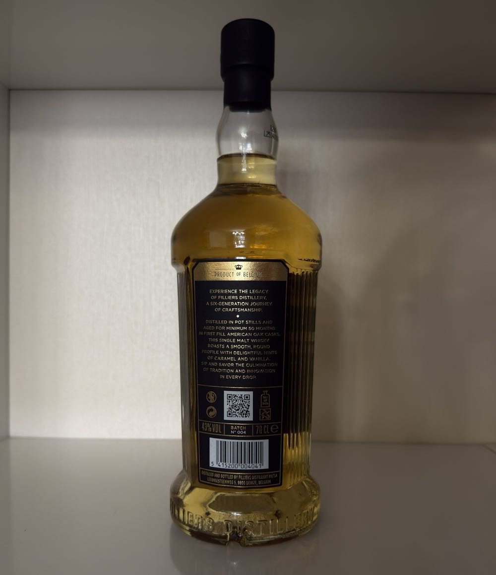 Filliers Single Malt Batch #004 - Filliers Distillery Nv (700 mL) alcohol collectible [Barcode 5415200004041] - Main Image 2